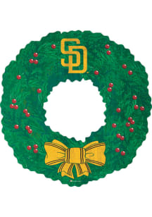San Diego Padres Team Wreath 16 Inch Sign - Brown
