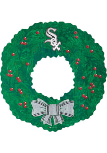 Chicago White Sox Team Wreath 16 Inch Sign - Black