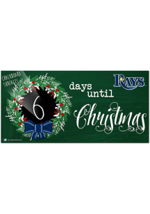 Tampa Bay Rays Chalk Christmas Countdown Sign - Navy Blue