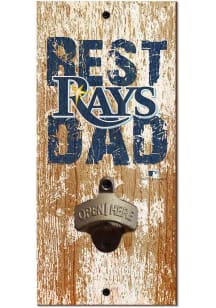 Tampa Bay Rays Best Dad Bottle Opener Sign - Navy Blue