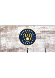 Milwaukee Brewers Mask Holder Sign - Navy Blue
