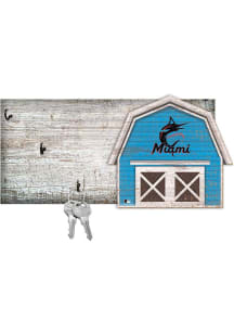 Miami Marlins Team Barn Key Holder Sign - Blue