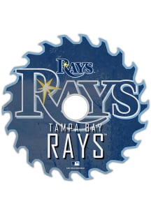 Tampa Bay Rays Rust Circular Saw Sign - Blue