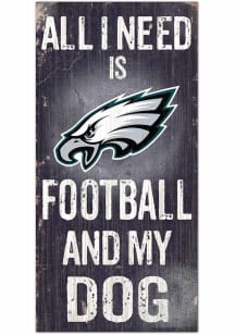 Philadelphia Eagles Football and My Dog Sign - Grey