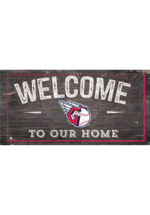 Cleveland Guardians Welcome Distressed Sign - Red