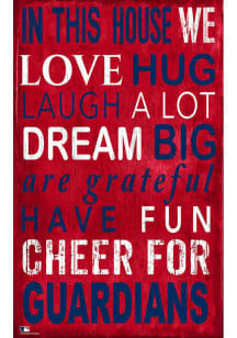 Cleveland Guardians In This House Sign - Red