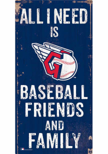Cleveland Guardians Football Friends and Family Sign - Red