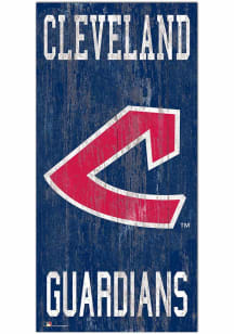 Cleveland Guardians Heritage Logo 6x12 Sign - Red