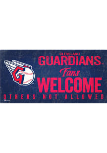 Cleveland Guardians Fans Welcome 6x12 Sign - Red