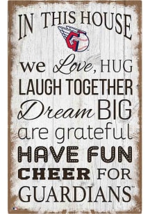 Cleveland Guardians In This House 11x19 Sign - Red