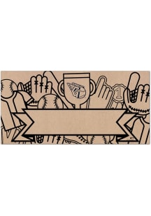 Cleveland Guardians Banner Coloring Sign - Red
