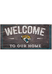 Jacksonville Jaguars Welcome Sign - Teal