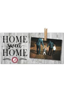 Alabama Crimson Tide Home Sweet Home Clothespin Picture Frame - Red