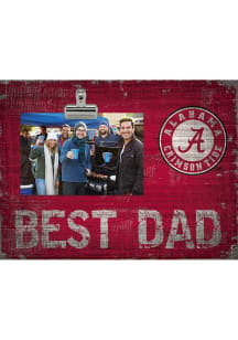 Alabama Crimson Tide Best Dad Clip Picture Frame - Red