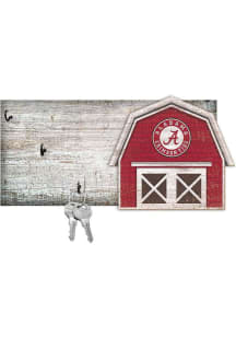 Alabama Crimson Tide Team Barn Key Holder Sign - Red