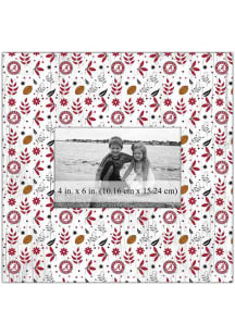 Alabama Crimson Tide Floral Pattern Picture Frame - Red