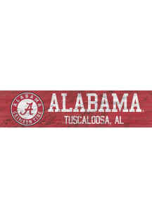 Alabama Crimson Tide 6x24 Sign - Red