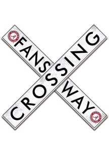 Alabama Crimson Tide 24 Inch Fans Way Crossing Wall Art - Red