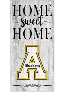 Appalachian State Mountaineers Home Sweet Home Whitewashed Sign - Black