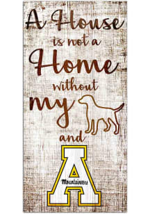 Appalachian State Mountaineers A House is not a Home Sign - Black