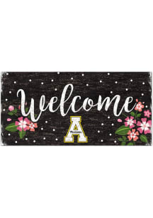 Appalachian State Mountaineers Welcome Floral Sign - Black