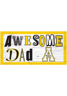Appalachian State Mountaineers Awesome Dad Sign - Black