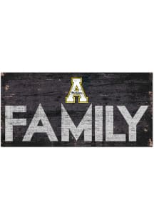 Appalachian State Mountaineers Family 6x12 Sign - Black