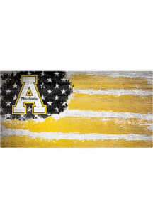 Appalachian State Mountaineers Flag 6x12 Sign - Black