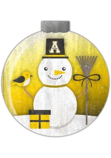 Appalachian State Mountaineers Snowglobe 12 Inch Sign - Black