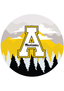 Appalachian State Mountaineers Landscape Circle Sign - Black
