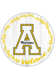 Appalachian State Mountaineers Welcome Circle Sign - Black