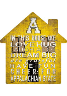Appalachian State Mountaineers 12 inch House Sign - Black