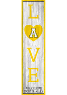 Appalachian State Mountaineers 24 Inch Love Leaner Sign - Black