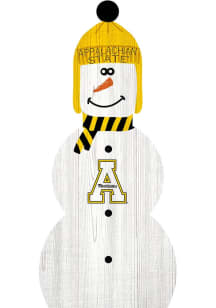 Appalachian State Mountaineers Snowman Leaner Sign - Black