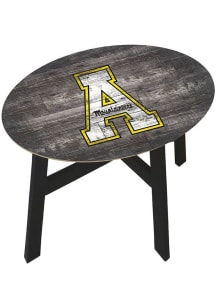 Appalachian State Mountaineers Logo Heritage Side Black End Table