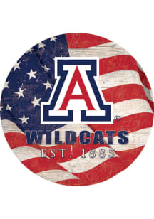 Arizona Wildcats 24in Flag Circle Sign - Blue