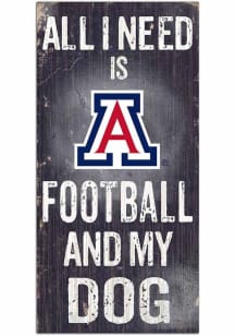 Arizona Wildcats Football and My Dog Sign - Blue