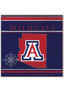Arizona Wildcats Coordinates Sign - Blue