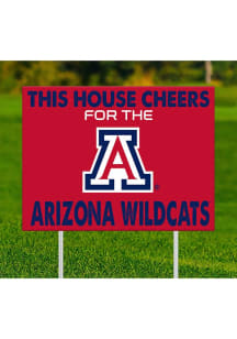 Arizona Wildcats This House Cheers For Yard Sign - Blue
