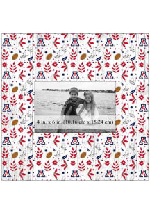 Arizona Wildcats Floral Pattern Picture Frame - Blue