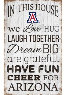 Arizona Wildcats In This House 11x19 Sign - Blue