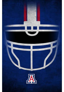 Arizona Wildcats Ghost Helmet 17x26 Sign - Blue