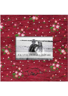 Arkansas Razorbacks Floral Picture Frame - Red