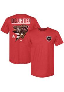 DC United Red Landscape Short Sleeve Fashion T Shirt
