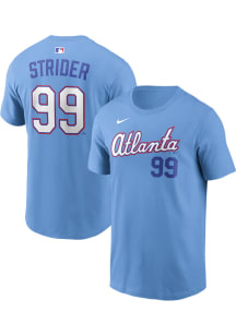 Spencer Strider Atlanta Braves White City Connect 2.0 Short Sleeve Player T Shirt