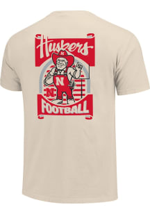 Nebraska Cornhuskers Youth Ivory Herbie Football Short Sleeve T-Shirt
