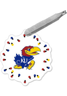 Kansas Jayhawks Acrylic Lights Holiday ROC Ornament - Blue