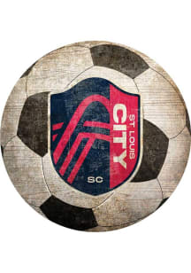 St Louis City SC Soccer Ball Sign - Red