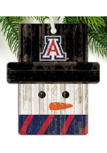Arizona Wildcats Snowman Ornament - Red
