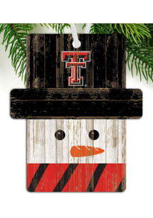 Texas Tech Red Raiders Snowman Ornament - Red